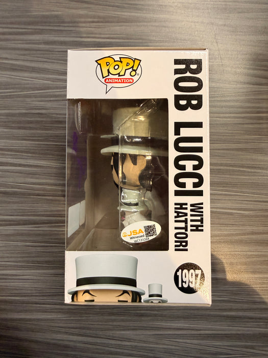 Funko POP! Animation: One Piece - Rob Lucci w/ Hattori (Funko Sticker/Toy Temple)(Signed/Jason Liebrecht/JSA) #1997