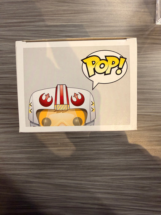 Funko POP! Star Wars: Luke Skywalker [X-Wing Pilot][Blue Box/Small Font] (Signed/Mark Hamill/JSA)(Damaged Box) #17