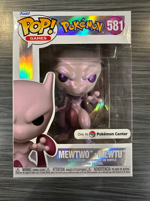 Funko POP! Games: Pokemon - Mewtwo [Pearlescent](Pokemon Center)(Damaged Box) #581