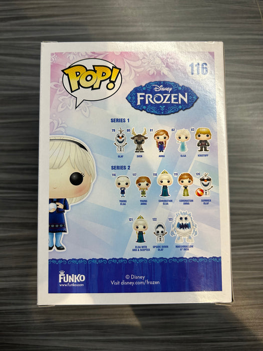 Funko POP! Disney: Frozen - Young Elsa (Signed/Eva Bella/7 BAP 150 PCS/JSA)(Damaged Box) #116