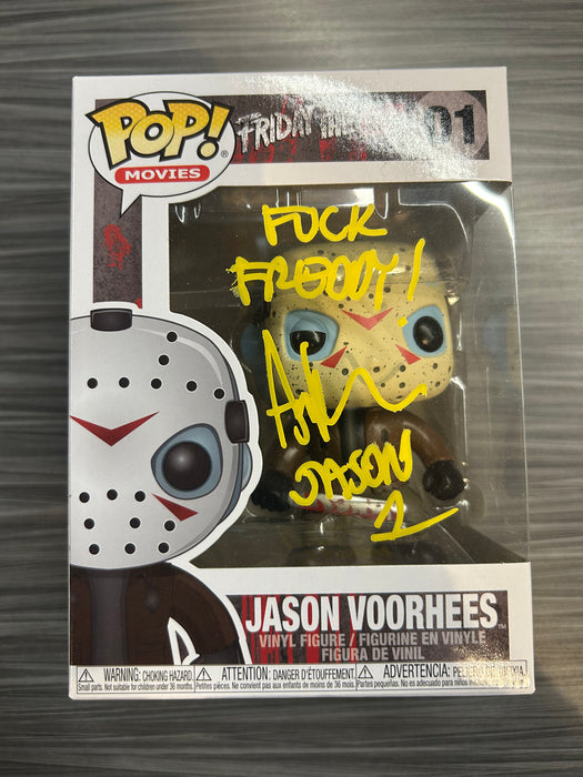Funko POP! Movies: Friday The 13th - Jason Voorhees (Signed/Ari Lehman/JSA)(Damaged Box) #01