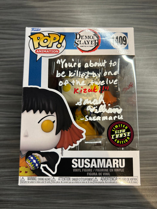 Funko POP! Animation: Demon Slayer - Susamaru (GiTD CHASE)(Signed/Sarah Wiliams/JSA) #1409