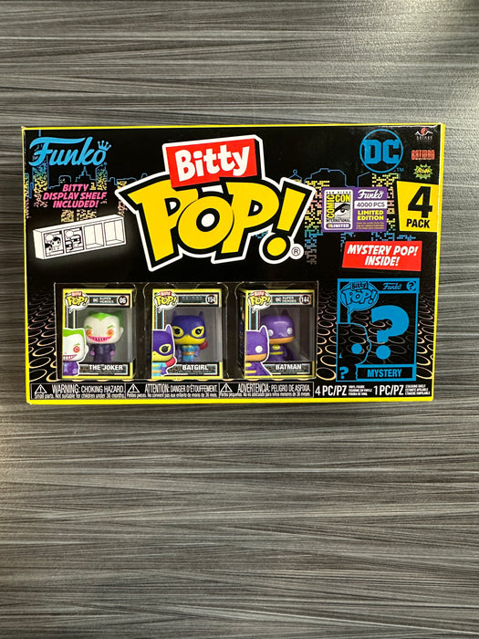 Funko Bitty POP! DC: The Joker/Batgirl/Batman - Series 4 4-Pack (2023 SDCC/4000 PCS)(Damaged Box)
