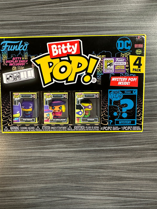 Funko Bitty POP! DC: Batman/Scarecrow/Robin- Series 2 4-Pack (2023 SDCC/4000 PCS)