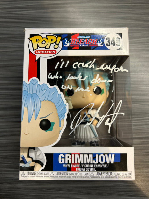 Funko POP! Animation: Bleach - Grimmjow (Signed/David Vincent/JSA)(Damaged Box) #349