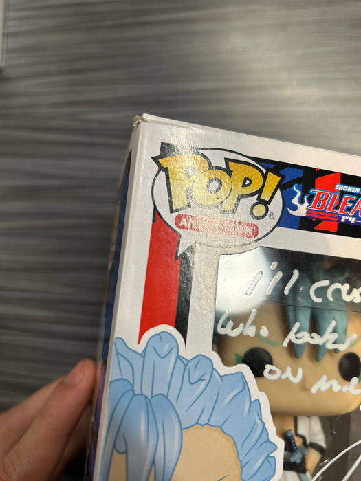 Funko POP! Animation: Bleach - Grimmjow (Signed/David Vincent/JSA)(Damaged Box) #349