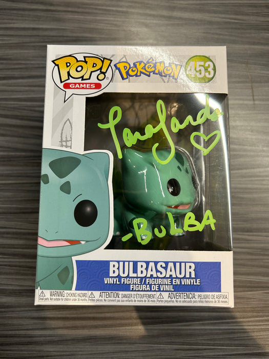 Funko POP! Games: Pokemon - Bulbasaur (Signed/Tara Sands/JSA)(Damaged Box) #453