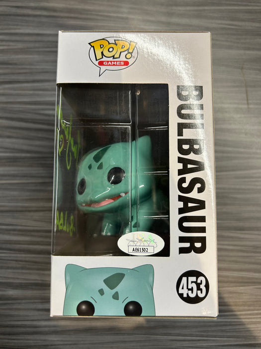 Funko POP! Games: Pokemon - Bulbasaur (Signed/Tara Sands/JSA)(Damaged Box) #453
