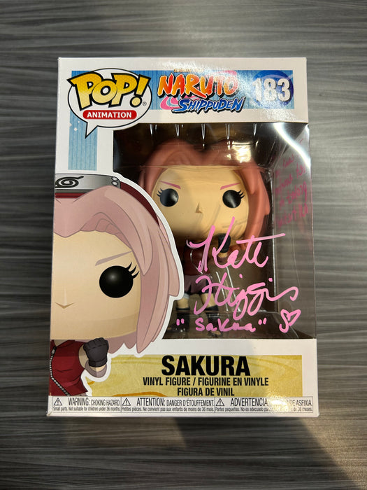 Funko POP! Animation: Naruto Shippuden - Sakura (Signed/Kate Higgins/JSA)(Damaged Box) #183