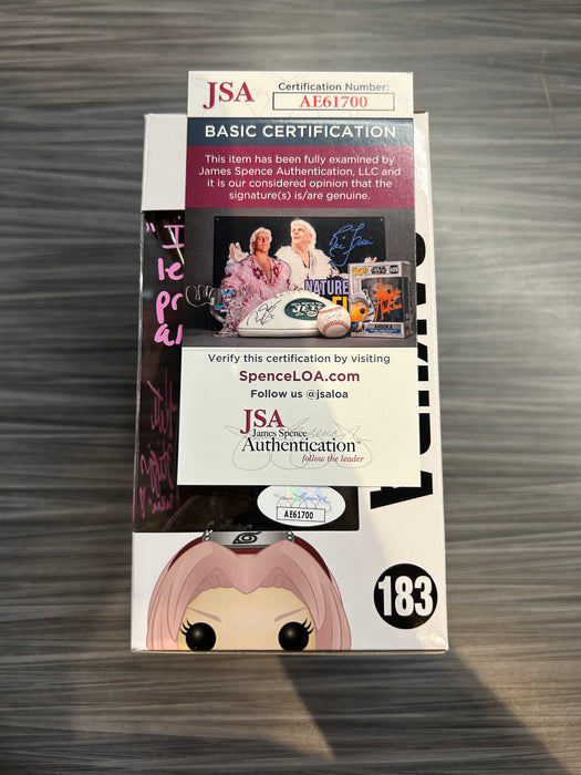 Funko POP! Animation: Naruto Shippuden - Sakura (Signed/Kate Higgins/JSA)(Damaged Box) #183