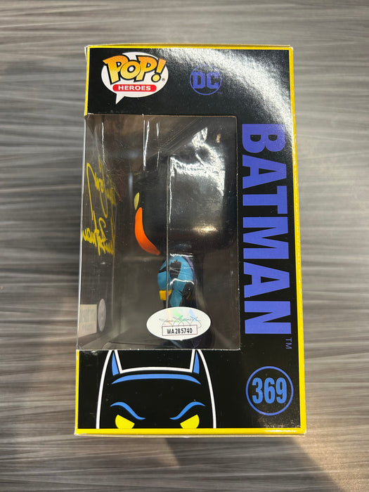 Funko POP! Batman The Animated Series: Batman (BlackLight)(Hot Topic)(Signed/Kevin Conroy/JSA)(Damaged Box) #369
