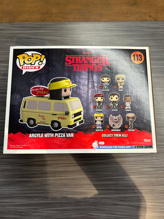 Funko POP! Rides: Stranger Things - Argyle With Pizza Van (Target)(Signed/Eduardo Franko/JSA)(Damaged Box) #113