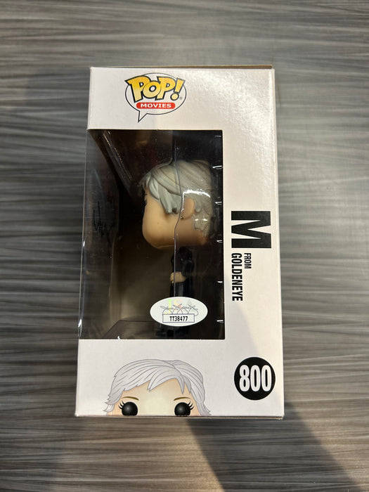 Funko POP! Movies: 007 - M [From Goldeneye](Signed/Judi Dench/JSA)(Damaged Box*) #800