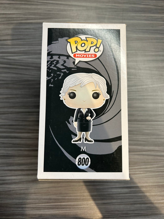 Funko POP! Movies: 007 - M [From Goldeneye](Signed/Judi Dench/JSA)(Damaged Box*) #800