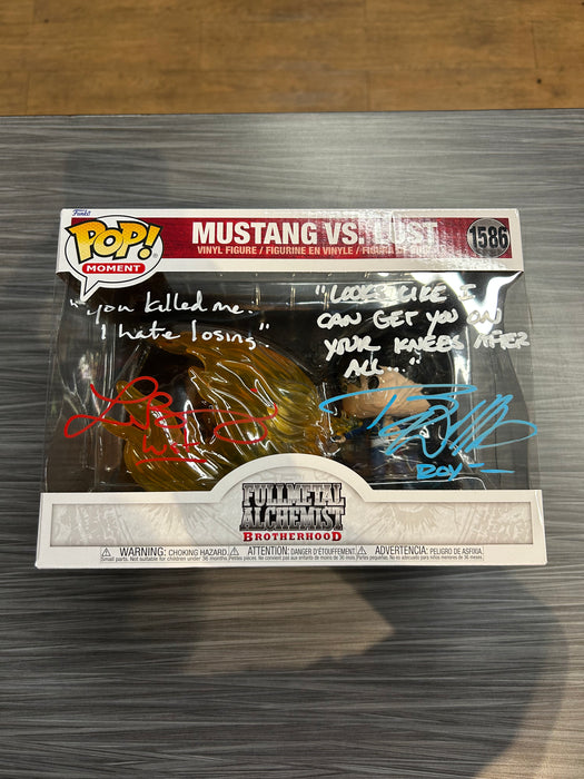 Funko POP! Moment: Fullmetal Alchemist Brotherhood - Mustang Vs. Lust (Signed/Travis Willingham, Laura Bailey/JSA)(Damaged Box) #1586