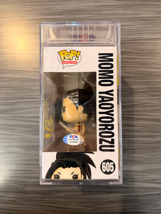 Funko POP! Animation: My Hero Academia - Momo Yaoyorozu (Signed/PSA Encapsulated/Coleen Clinkenbeard) #605