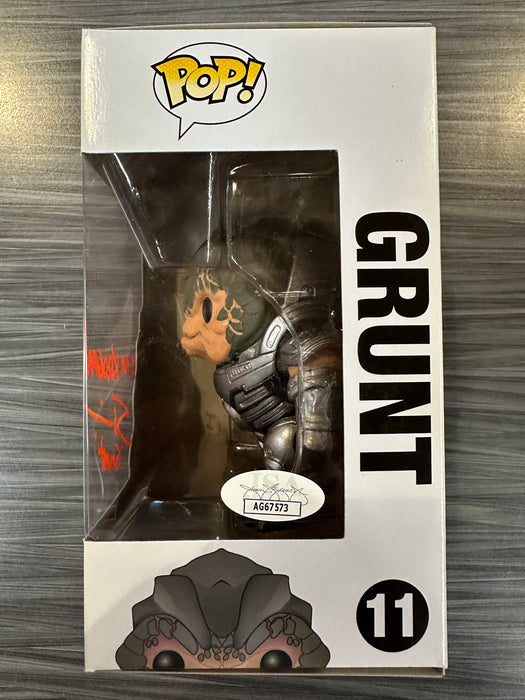 Funko POP! Mass Effect - Grunt (Signed/Steve Blum/JSA)(Damaged Box) #11