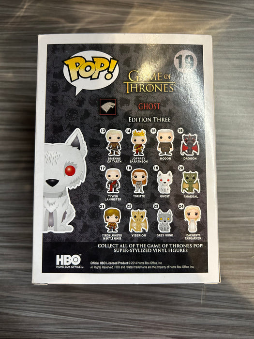 Funko POP! Game of Thrones: Ghost [Flocked](2014 SDCC)(Damaged Box)[B] #19