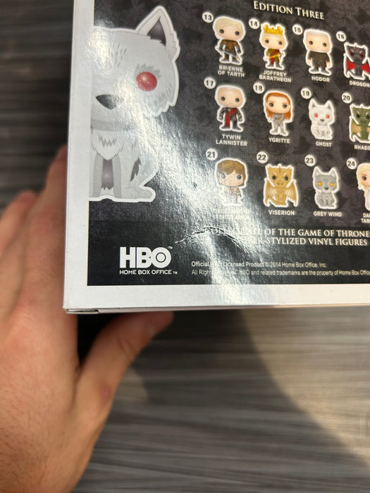 Funko POP! Game of Thrones: Ghost [Flocked](2014 SDCC)(Damaged Box)[B] #19