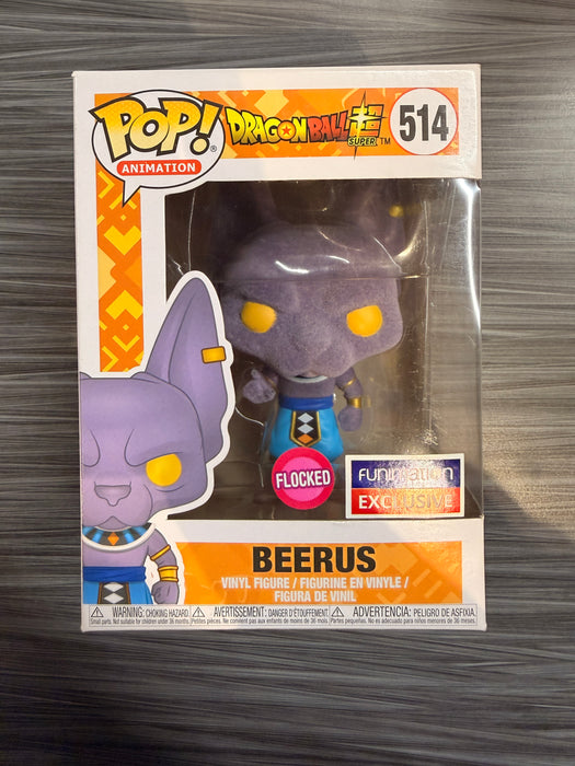 Funko POP! Animation: Dragon Ball Z - Beerus (Flocked)(Funimation)(Damaged Box) [B] #514