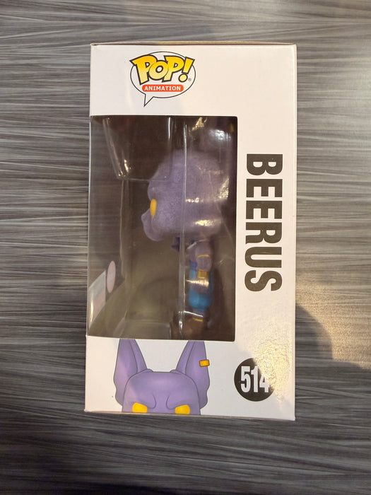 Funko POP! Animation: Dragon Ball Z - Beerus (Flocked)(Funimation)(Damaged Box) [B] #514