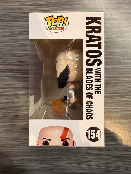 Funko POP! Games: God of War - Kratos [With The Blades Of Chaos](GiTD)(GameStop)(Damaged Box) #154
