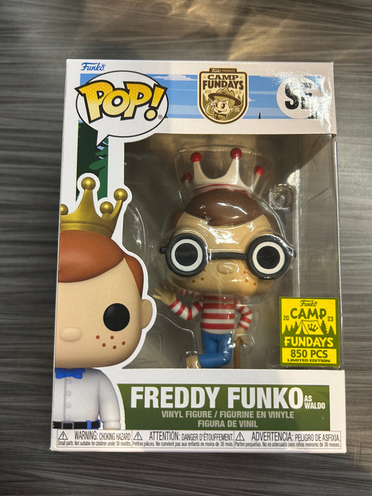 Funko POP! Camp Fundays: Freddy Funko As Waldo (2023 Camp Fundays)(850 PCS)(Damaged Box) #SE