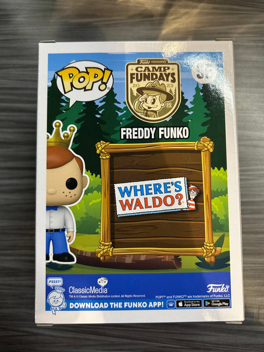 Funko POP! Camp Fundays: Freddy Funko As Waldo (2023 Camp Fundays)(850 PCS)(Damaged Box) #SE