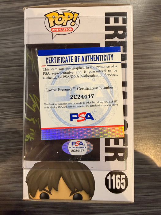 Funko POP! Animation: Attack on Titan - Eren Jaeger [Action Pose](Signed/Bryce Papenbrook/PSA) #1165