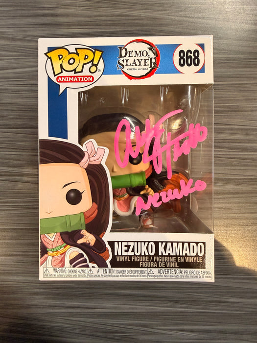 Funko POP! Animation: Demon Slayer - Nezuko Kamado (Signed/Abby Trott/JSA) #868