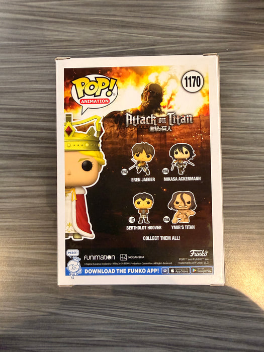 Funko POP! Animation: Attack On Titan - Queen Historia (2022 Summer Convention)(Signed/Bryn Apprill/JSA)(Damaged Box) #1170