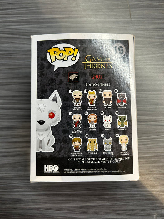 Funko POP! Game of Thrones: Ghost [Flocked](2014 SDCC)(Damaged Box)[A] #19