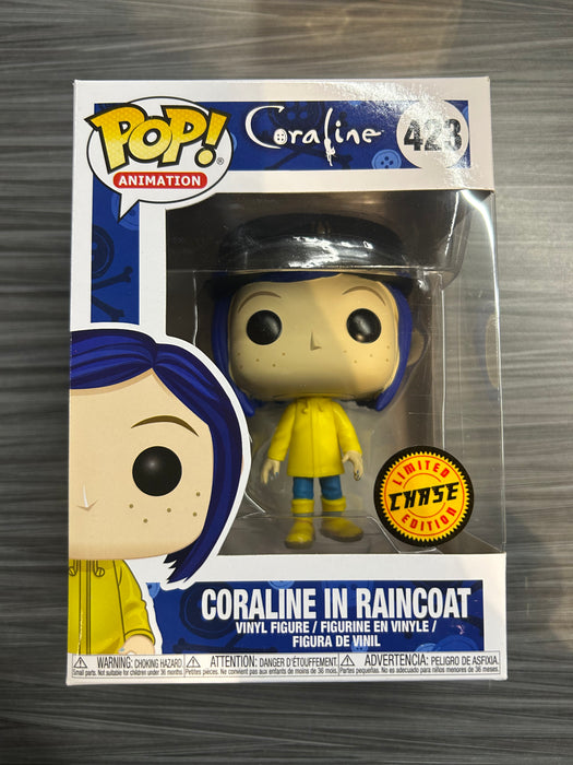 Funko POP! Animation: Coraline - Coraline in Raincoat (CHASE)(Damaged Box) #423