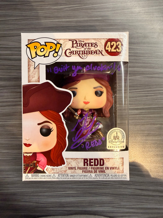 Funko POP! Disney: Pirates of the Caribbean - Redd (Disney)(Signed/Grey Delisle/JSA) #423