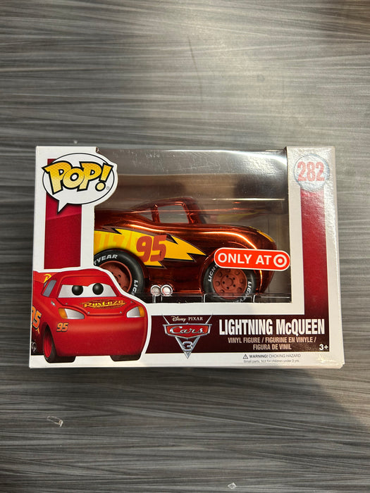 Funko POP! Disney Pixar: Cars 3 - Lightning McQueen (Target)(Chrome)(Damaged Box) #282