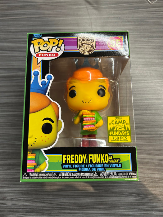 Funko POP! Camp Fundays: Freddy Funko As Shaggy (Blacklight)(2023 Camp Fundays 750 PCS)(Damaged Box) #SE