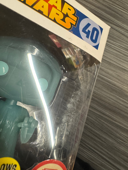 Funko POP! Star Wars: Holographic Emperor (GiTD)(Toy Wars Exclusive)(Damaged Box) #40