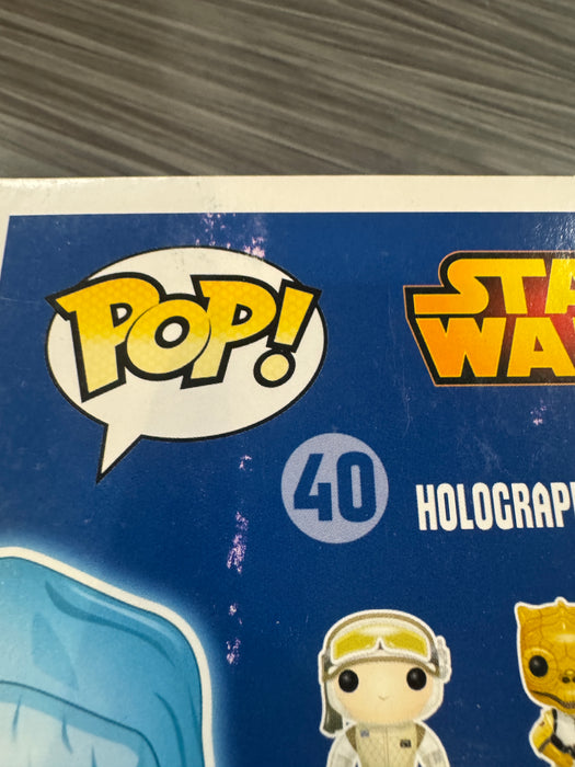 Funko POP! Star Wars: Holographic Emperor (GiTD)(Toy Wars Exclusive)(Damaged Box) #40