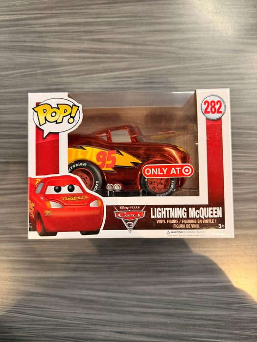 Funko POP! Disney Pixar: Cars 3 - Lightning McQueen (Target)(Chrome)(Damaged Box) #282