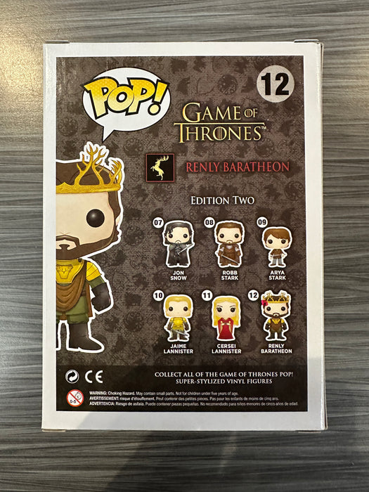 Funko POP! Game of Thrones - Renly Baratheon (Damaged Box) #12