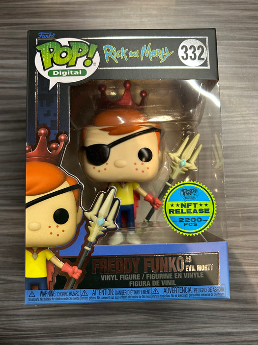 Funko POP! Digital: Rick And Morty - Freddy as Evil Morty (NFT Release 2200 PCS)(Damaged Box) #332