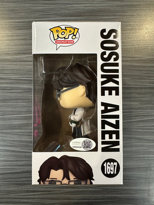 Funko POP! Animation: Bleach - Sosuke Aizen (Signed/Kyle Hebert/JSA)(Damaged Box) #1697