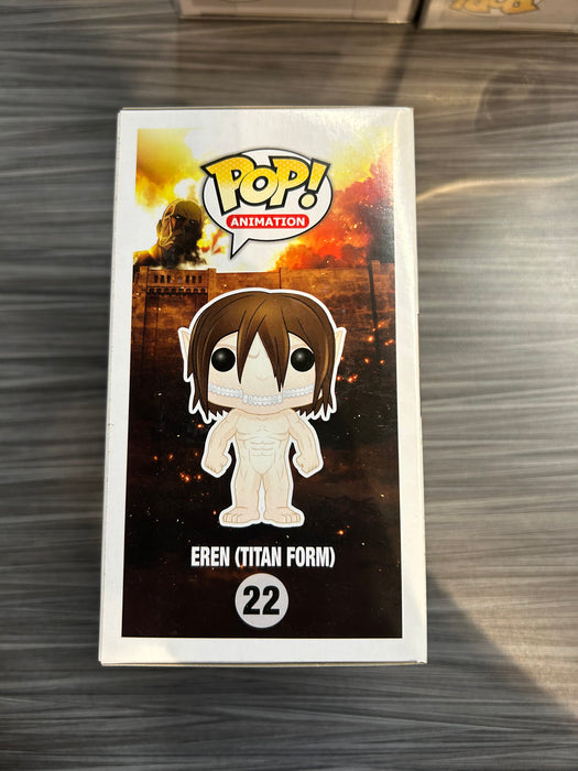 Funko POP! Animation: Attack On Titan - Eren [Titan Form][1 Language] (Hot Topic Missing Sticker)(Damaged Box) #22