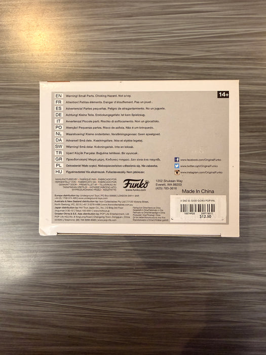 Funko POP! Animation: Dragon Ball Z - Super Saiyan God Super Saiyan Goku (Hot Topic)(Signed/Sean Schemmel/JSA)(Damaged Box) #121