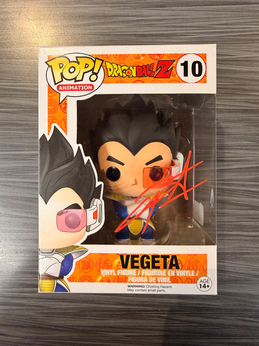 Funko POP! Animation: Dragon Ball Z - Vegeta (Signed/Christopher Sabat/Prime)(Damaged Box) #10