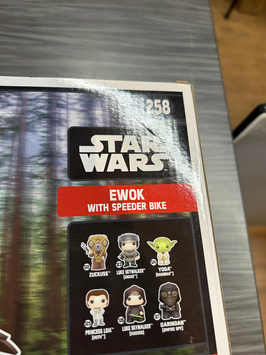Funko POP! Star Wars: Ewok w/ Speeder Bike (Funko)(Damaged Box) #258