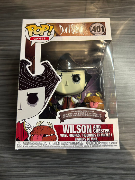 Funko POP! Games: Dont Starve - Wilson and Chester (With Code)(Damaged Box) #401