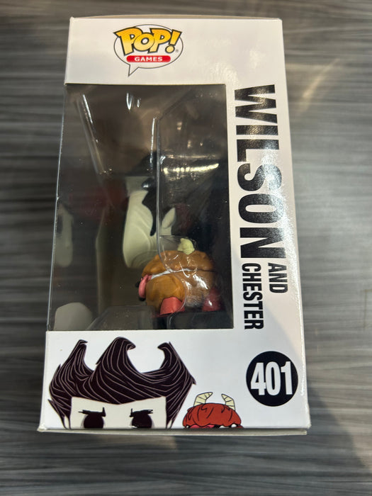 Funko POP! Games: Dont Starve - Wilson and Chester (With Code)(Damaged Box) #401