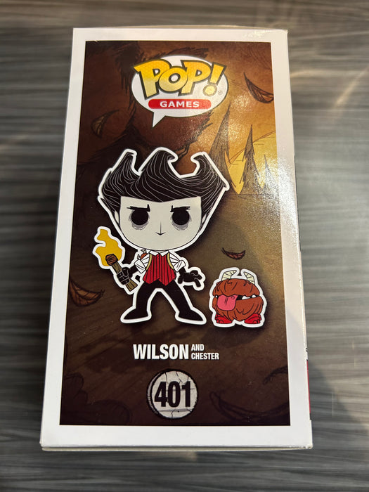 Funko POP! Games: Dont Starve - Wilson and Chester (With Code)(Damaged Box) #401