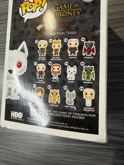 Funko POP! Game of Thrones: Ghost [Flocked](2014 SDCC)(Damaged Box) #19